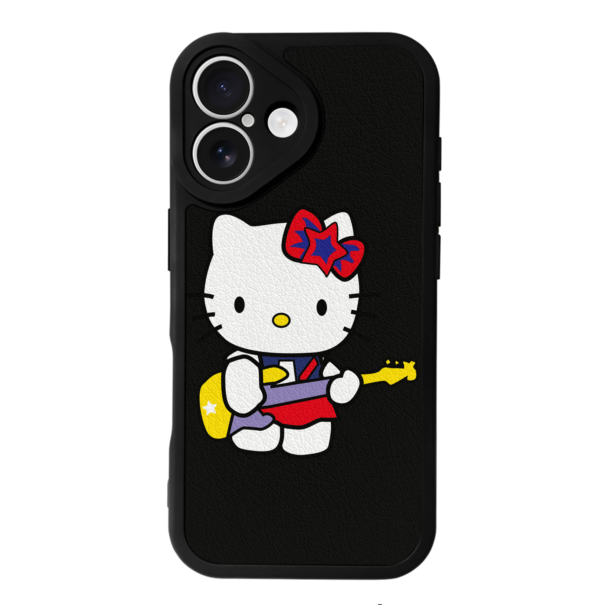 （画像用） Hello Kitty ハローキティ 【iPhone 16シリーズ対応】シリコンスマホケース（レザー調） 材質：シリコン